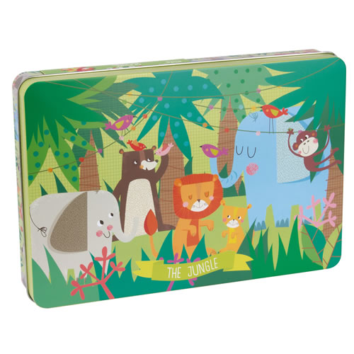 Puzzle Selva 24 Peças Caixa Metálica