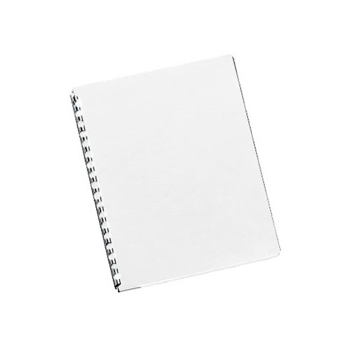 Capa encadernar 250gr 100fls A4 - Couro Branco