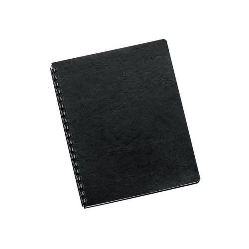 Capa encadernar 250gr 100fls A4 - Couro Preto