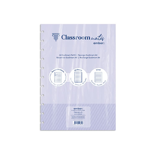 Recarga Caderno Inteligente Ambar A4 Pautado 50Fls