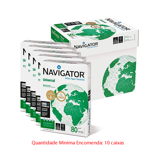 Papel Fotocópia A4 80gr Navigator 5x500 folhas
