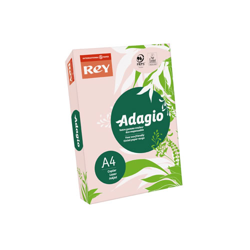 Papel Fotoc. Adagio A4 80gr Rosa 1x500 fls