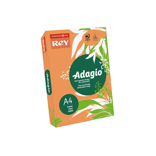 Papel Fotoc. Adagio A4 80gr Laranja Intenso 500fls