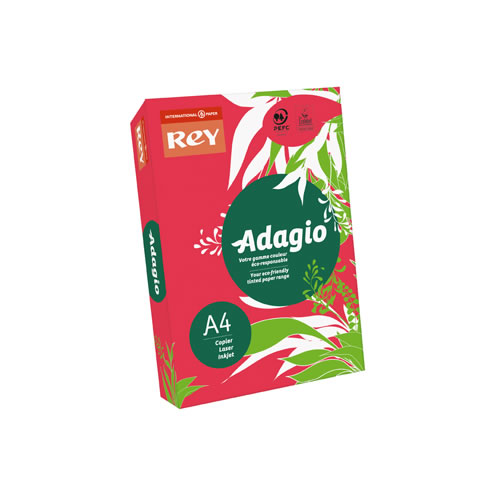 Papel Fotoc. Adagio A4 80gr Verm. Intenso 1x500f