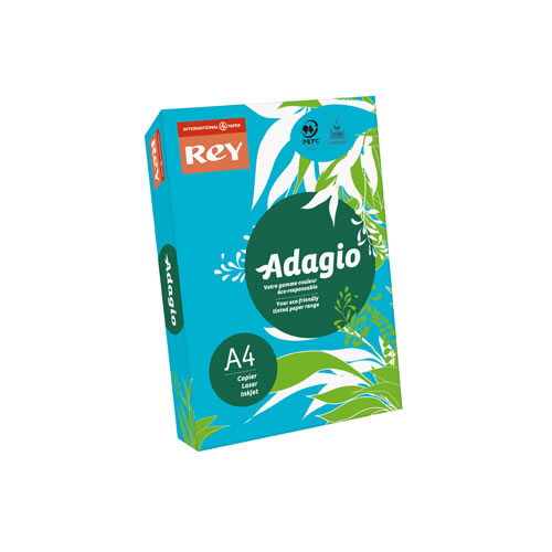 Papel Fotocopia Adagio A4 80gr Azul Intenso 1x500f