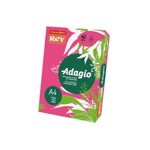 Papel Fotoc. Adagio A4 80gr Rosa Fluorescente 500f