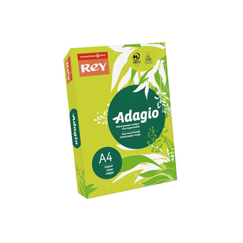 Papel Fotoc. Adagio A4 80gr Verde Fluor. 1x500fl
