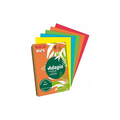 Papel Fotoc. Adagio A4 80gr Cores Intensas 5x40fs