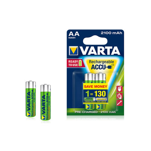 Pilhas Recarreg. Varta 2100mAh AA HR6 1.2V Pack 2