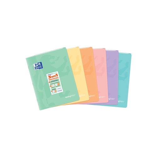Caderno Agrafado Oxford EasyBook A4 Pautado Pastel