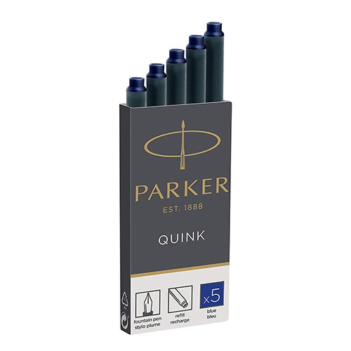 Recarga Tinta Permanente Parker Quink Azul - 5un