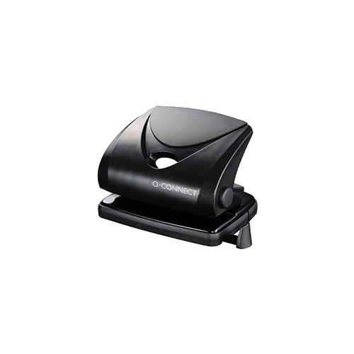 Furador Q-Connect 20Fls c/ Guia - Preto