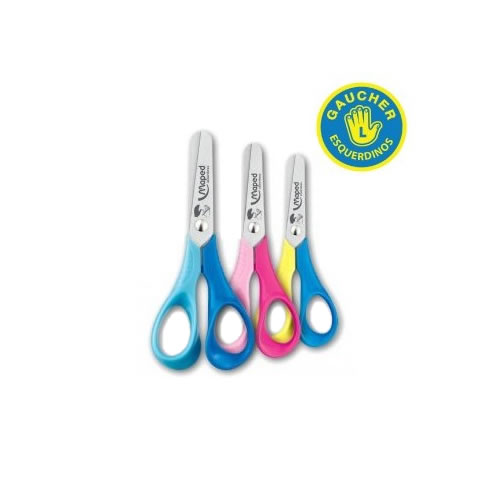 Tesoura 12cm Pontas Redondas p/ Esquerdinos - 1un