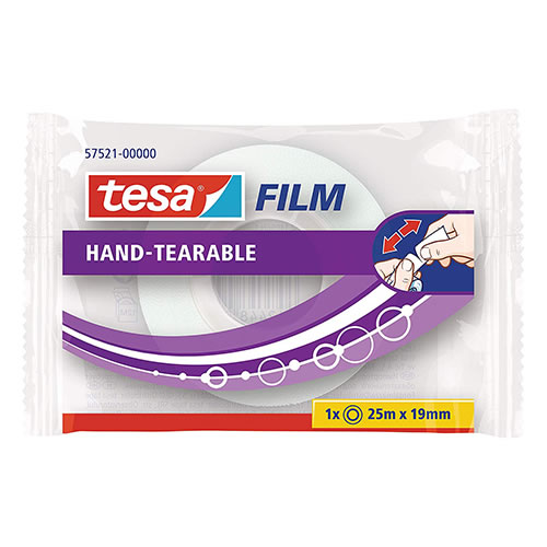Fita Adesiva Tesa 19mmx25mts Rasgável à Mão