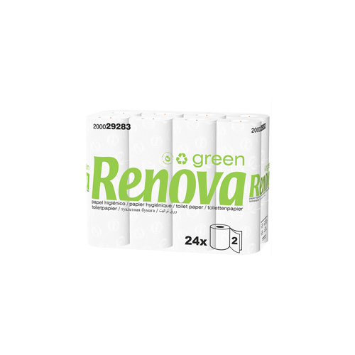 Papel Higiénico RenovaGreen 2Fls 16,5mts - Pack24
