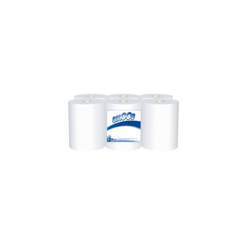 Toalha de Mãos Espiral Folha Dupla 20cm 150mt - 6u