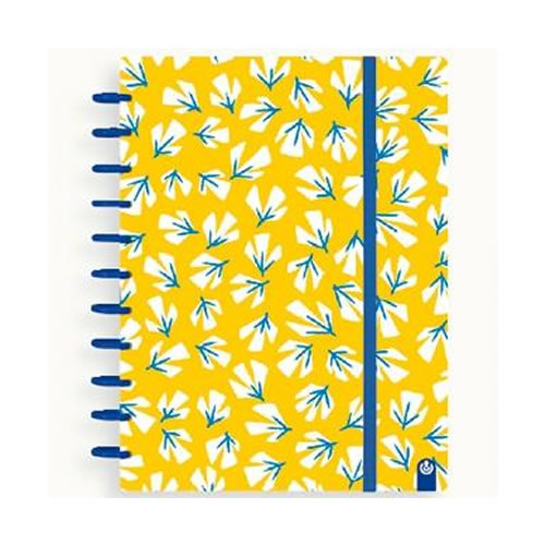 Caderno Inteligente A4 Quadriculado 100 fl Amarelo