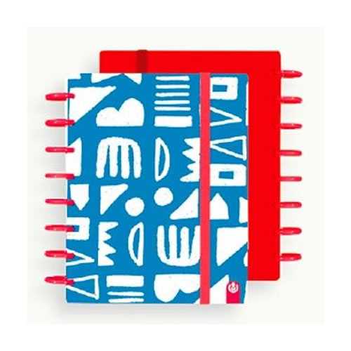 Caderno Inteligente A5 Quadriculado 100 fl Azul