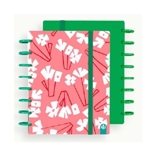 Caderno Inteligente A5 Quadriculado 100 fl Rosa