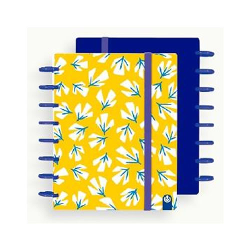 Caderno Inteligente A5 Quadriculado 100 fl Amarelo