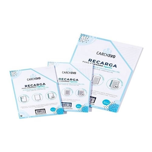 Recarga Caderno Inteligente A5 Pautado Pack 10
