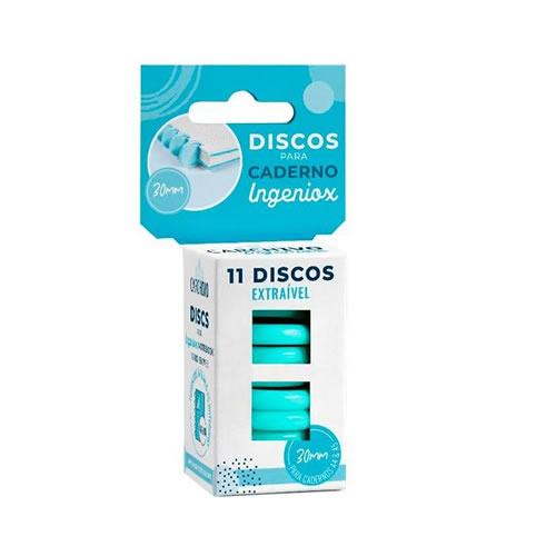 Recarga Caderno Inteligente 11 discos Azul Menta