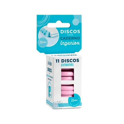 Recarga Caderno Inteligente 11 discos Rosa