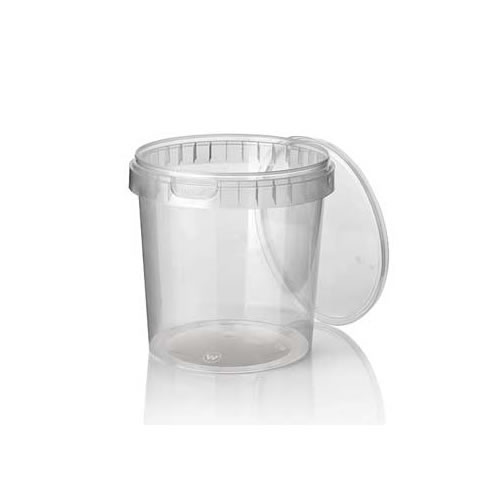 Caixa Alimentar Plástico 480ml Redonda c/Tampa 40u