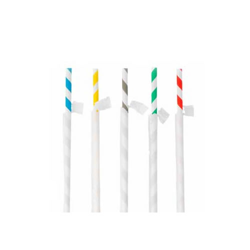 Palhinhas 21cm Papel Papel Riscas Sortido 250un