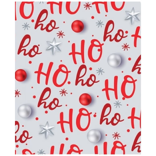 Papel Embrulho Natal Hoho 70cmx100mts 25 folhas