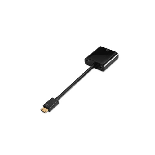 Adaptador Mini HDMI para VGA com audio jack 3.5