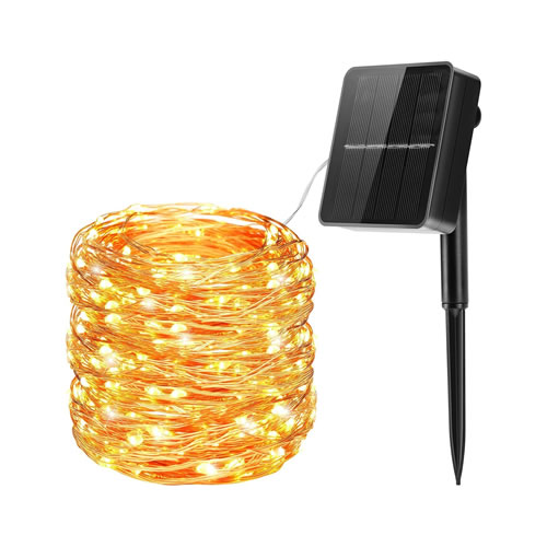 Corrente de luz solar para exterior de Natal