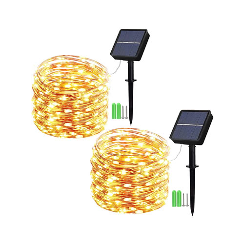 Correntes de luz solar para exterior de Natal