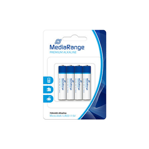 Pilhas Alcalinas Media Range LR03 AAA 1.5V 4un
