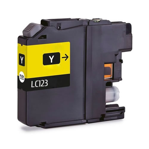 Tinteiro Compatível Brother LC123 Amarelo Versão 3
