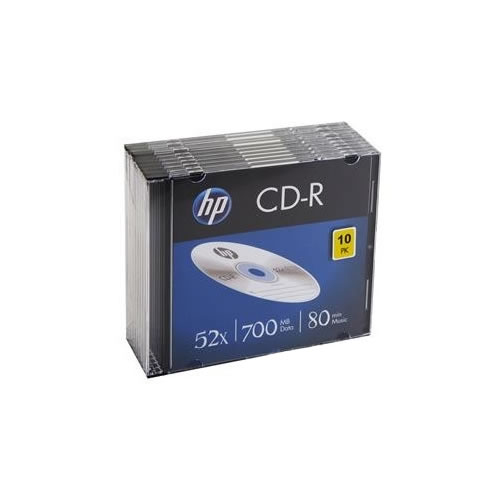 CD-R HP 700Mb 52x 80min Slim Pack 10