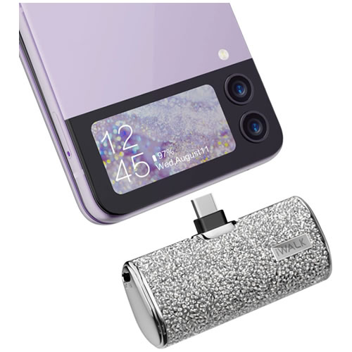 Powerbank iWALK 4500 mAh Tipo C - Diamantes Prata