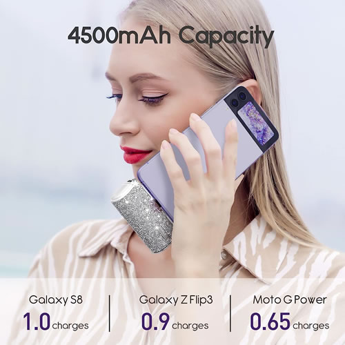 Powerbank iWALK 4500 mAh Tipo C - Diamantes Prata