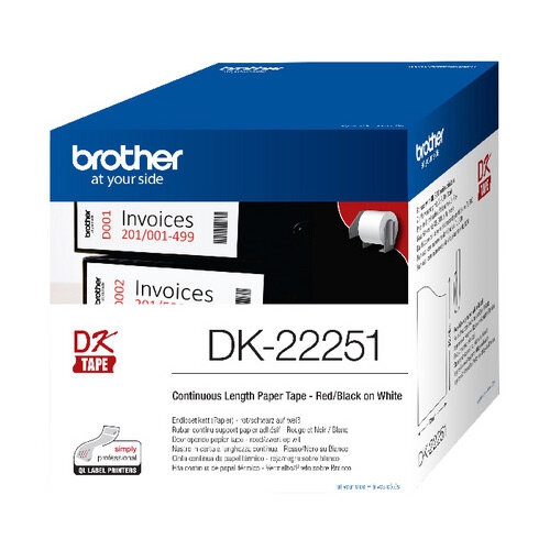 Fita Orig. Brother 62mm x 15.24m Preto / Vermelho
