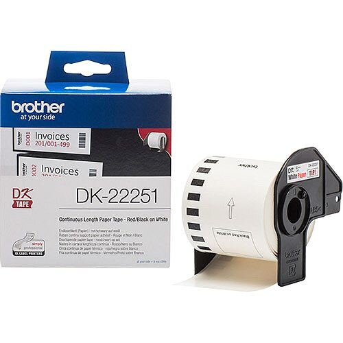 Fita Orig. Brother 62mm x 15.24m Preto / Vermelho