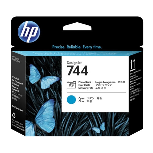 Cabeça Impressão Original HP 744 Preto Foto/Ciano