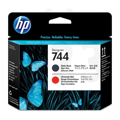 Cabeça Impressão Original HP 744 Preto Mate/Verm.