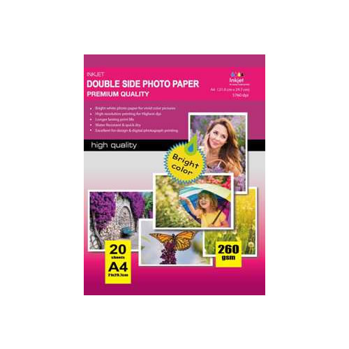Papel Fotográfico High Glossy 260g A4 20 Folhas