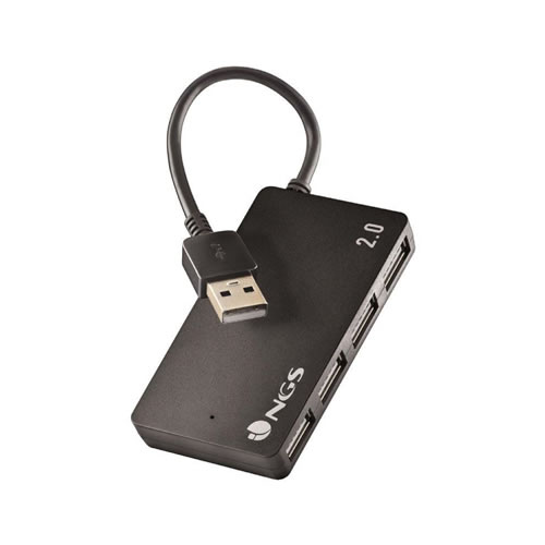 Hub NGS iHub4 Tiny USB 2.0 4 Portas Preto