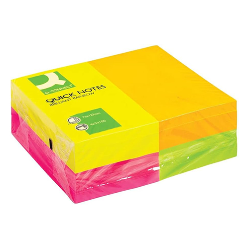 Bloco Adesivo Cores Neon 127x76mm 100fls - Pack 10