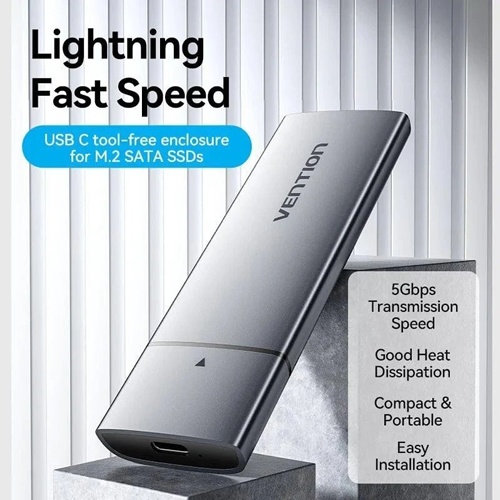 Caixa Externa Disco SSD M.2 SATA Vention USB 3.1