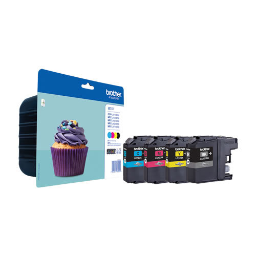 Tinteiro Original Brother LC123 Pack 4 cores