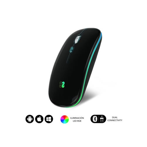 Rato Sem Fios Subblim LED Dual Flat