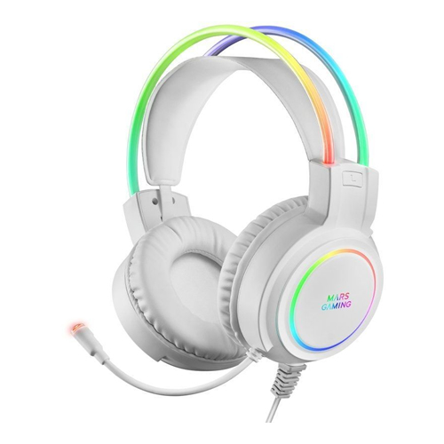 Auscultadores Mars Gaming com Microfone MHRGB Branco