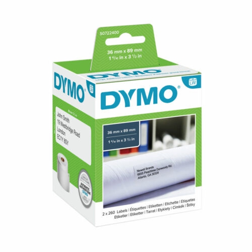Etiquetas Dymo 99012 36X89mm 2 rol 260un.